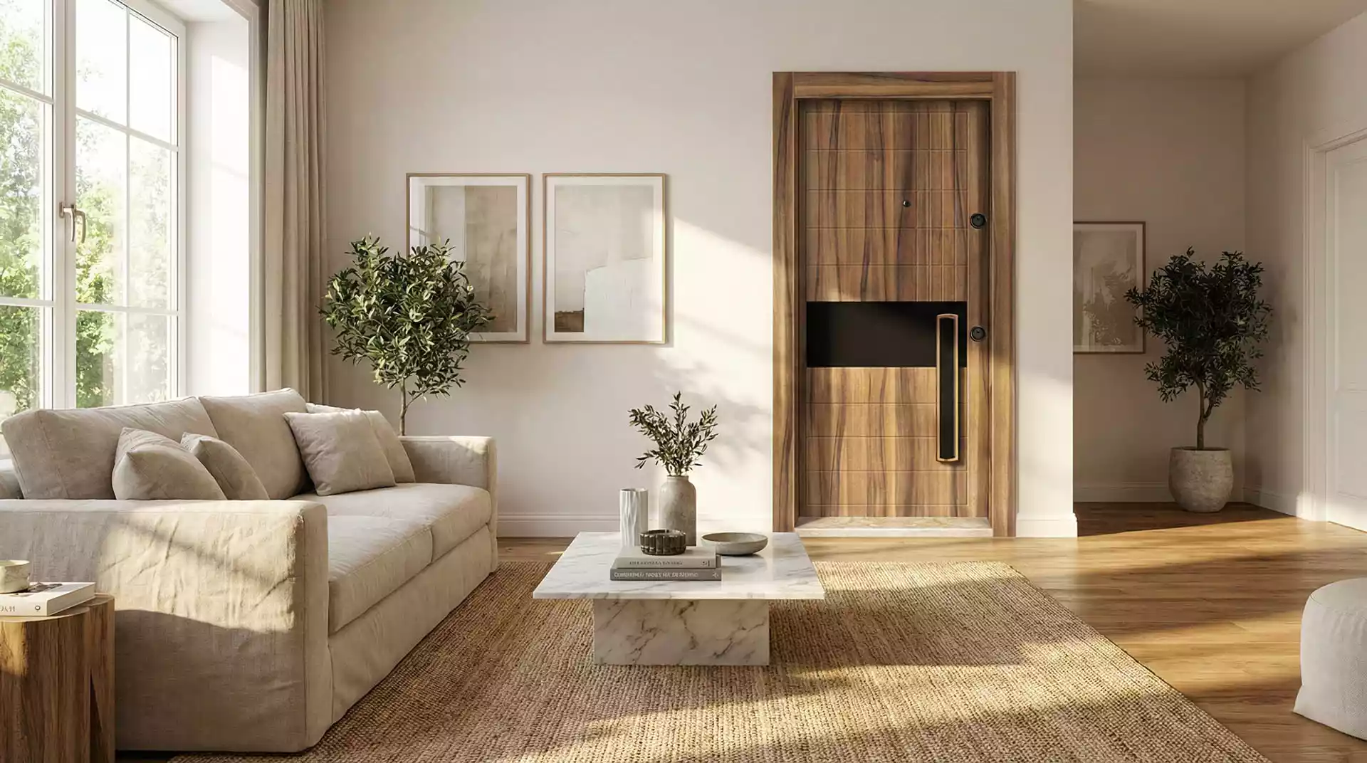 Блиндирана врата инфини натурал орех черен